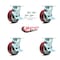 Service Caster 5 Inch Poly on Aluminum Caster Set with Roller Bearings and Brake/Swivel Lock SCC-30CS520-PAR-TLB-BSL-4 - alternate 6